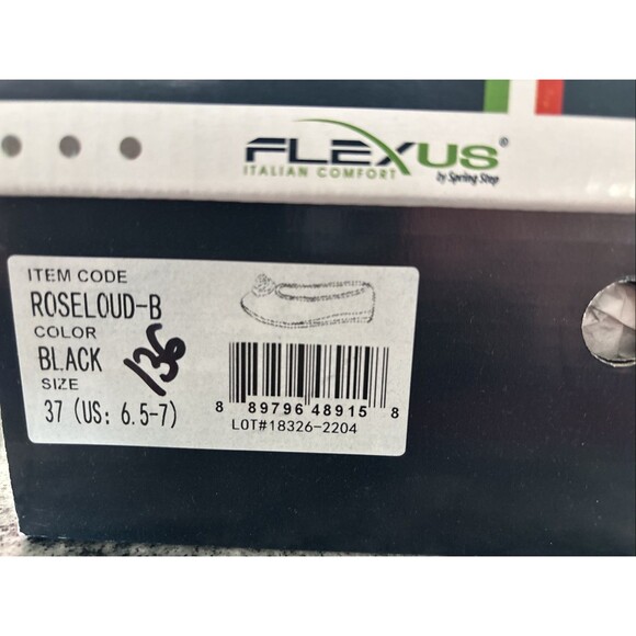 Flexus by Spring Step Women's 37 EU 6.5-7 US Roseloud Black Velvet Ballet Flat - Picture 5 of 5